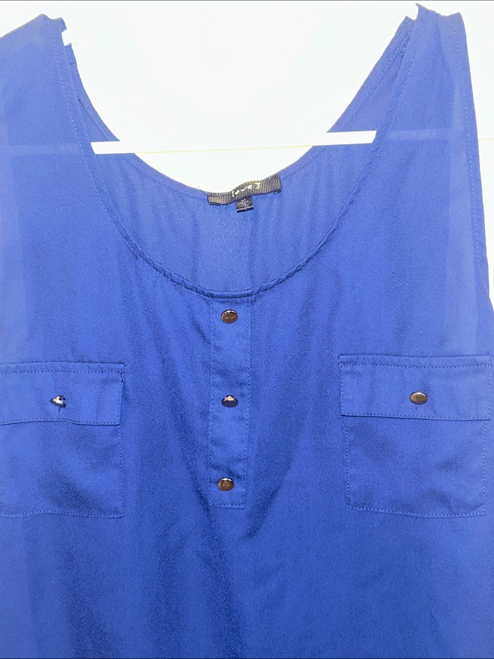 love J Deep Blue Buttoned Tank Top - Picture 5 of 5